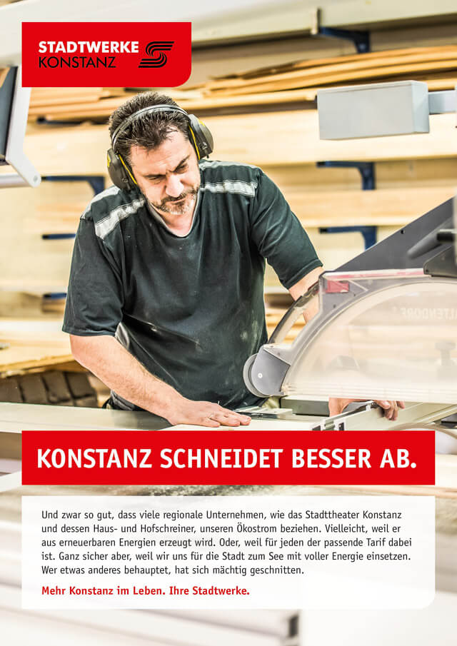 Werbefotografie für die  Imagekampagne Strom Stadtwerke Konstanz - Fotograf: Bjørn Jansen
