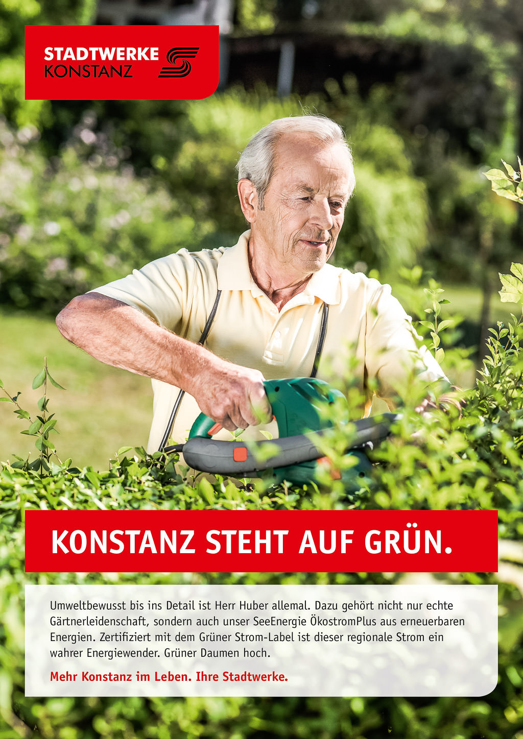 Werbekampagne zum Thema �kostrom f�r die Stadtwerke Konstanz - Fotograf: B�rn Jansen